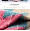 Langsha Women's Thickened Mid-Calf Rabbit Wool Plaid Socks for Autumn and Winter.