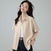 Summer Women's Short-Sleeve Loose Casual White Shirt - Korean OL Style
