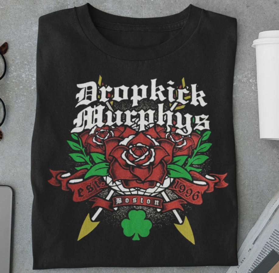 Dropkick Murphys Shirt Cotton Funny Black T- shirt Unisex T-Shirt L