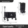 Foldable Aluminum Camping Cart: Large Capacity Outdoor Trailer for Street Vendors and Home Use