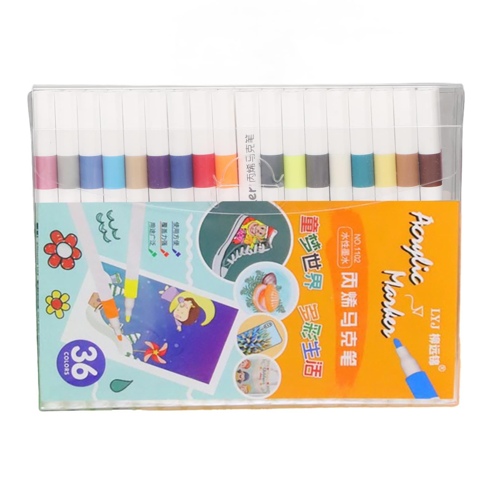 

36 шт. Акриловые маркеры 36 цветов для рисования своими руками, акриловые маркеры, чернила на водной основе, для дома, стекла, дерева, камня, ткани разноцветный