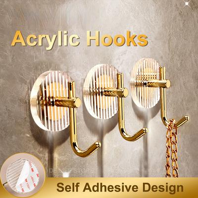 1PCS Klebstoff Wand Haken Acryl Dusche Haken Zum Aufhängen Selbst-klebe Haken Handtuch Halter Bad Zubehör YSL