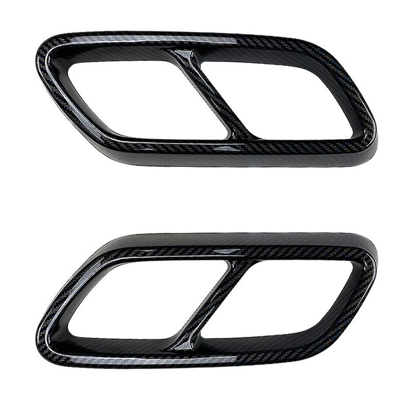 For Mercedes Benz C-Class W206 C200 C260 C300 AMG  Tail Throat Exhaust Decorative Frame Car Sticker Modification Accessories