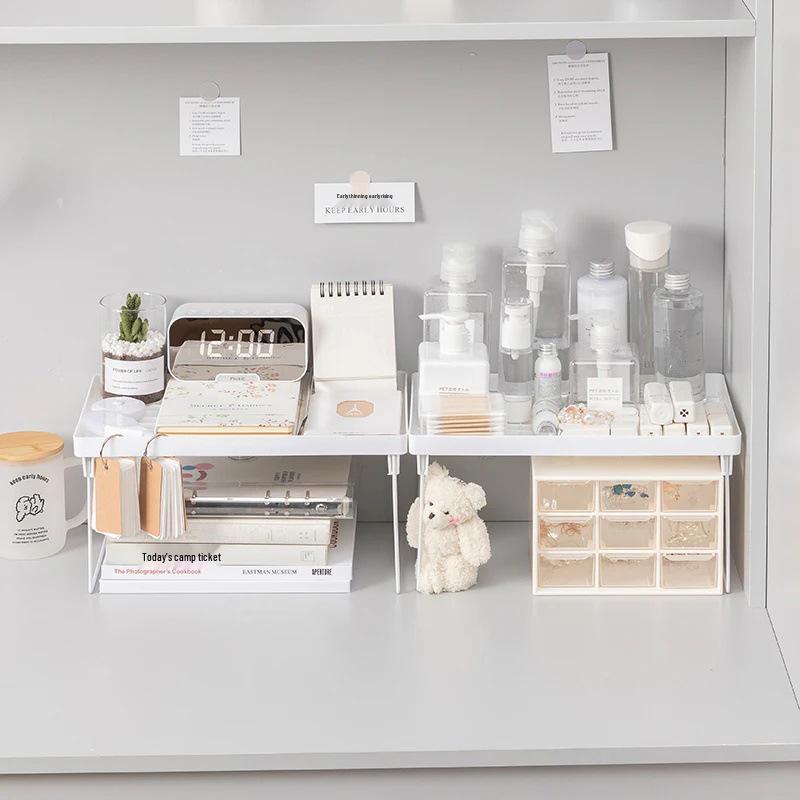 Foldable Storage Rack: Student Dormitory Desktop Organizer for Bedroom