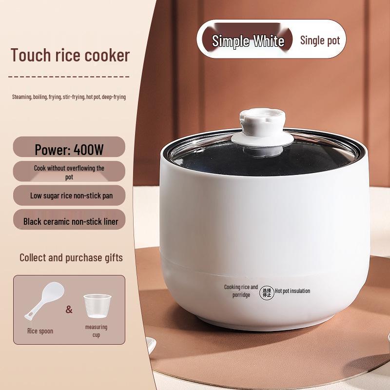 Compact Multifunctional Electric Rice Cooker Steamer – Non-stick, Low Power, Ideal for Dorms and Small Spaces