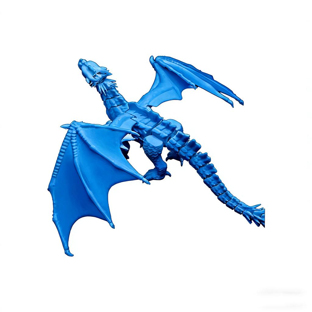 3D Printed Dragon Joint Movable Model Ornament - Colorable Boys' Toy Figurine For Children'S Gift