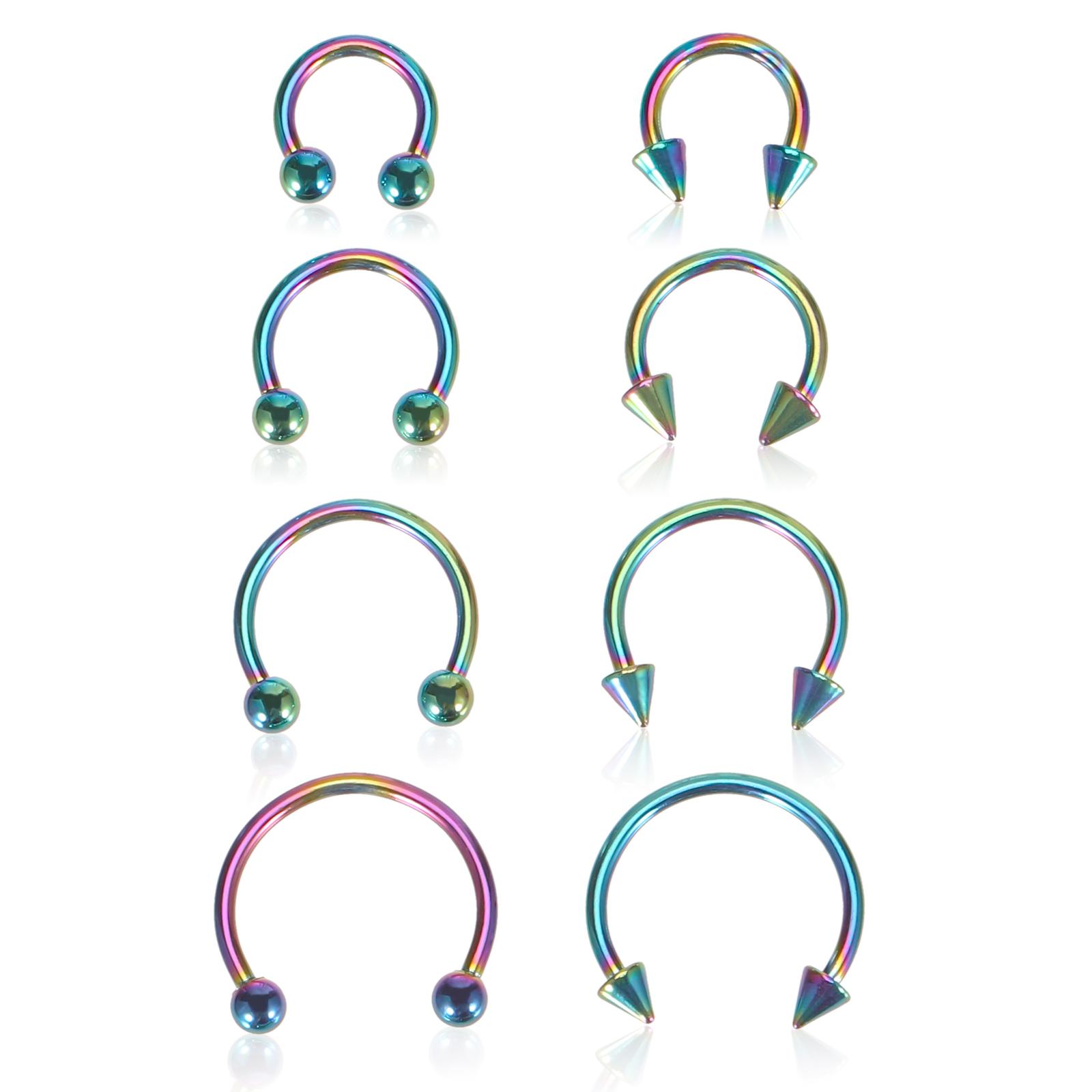 

Кольцо для носа в форме подковы из нержавеющей стали, удобное для ношения и безопасное для пирсинга носовой перегородки из нержавеющей стали