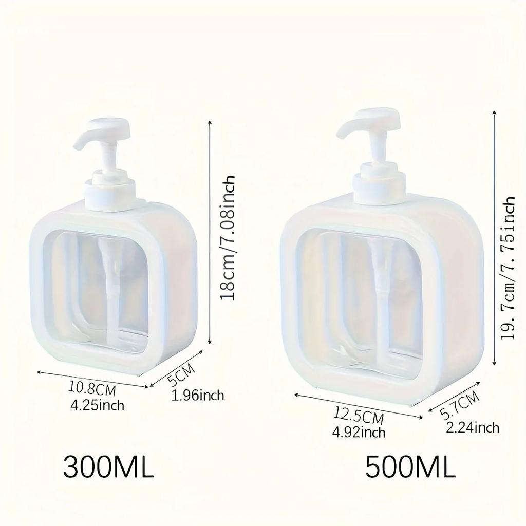 1pc- Transparent Split Bottle, Bathroom Hand Sanitizer Preparation Bottle, Plastic Press Visual Lotion