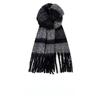 Plaid scarf women's atmosphere warm new dry rose powder autumn and winter white soft fringed shawl scarf