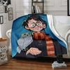 1pc Harry Potter Wizard Owl Flannel Throw Blanket - Lightweight Soft Warm All-Season Blanket for Sofa, Bed, Travel, Camping  L1029060