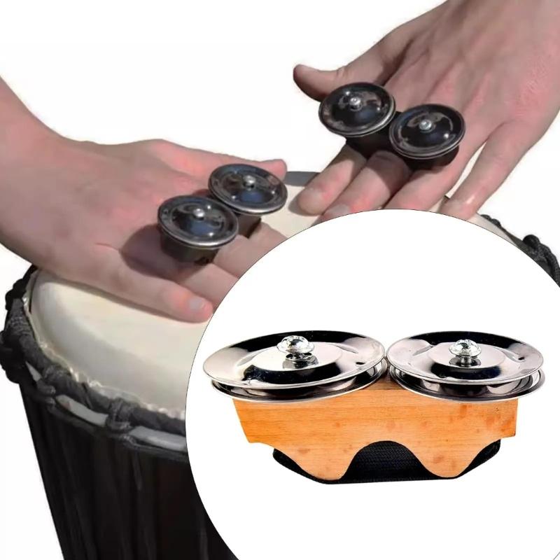 Hand Shakers Producing Crisp Clear Sounds Metal Construction Finger Bells Perfect for Performances and Musical Activity