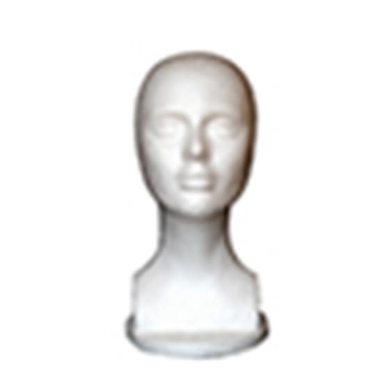 Mannequin Head Abstract Smooth Surface Foam Female Manikin Head Model Wig Hair Jewelry Display Stand for Shop