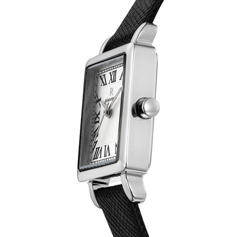 Lomanson Renata Square R Black Leather Watch Rwrlll0B2100Whsi0