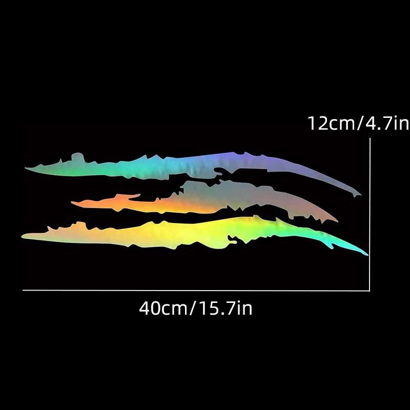 Autoaufkleber Ghost Grip Licht Augenbraue Reflektierender Autoaufkleber Krallenmarke Autoscheinwerfer Licht Augenbraue Reflektierender Autoaufkleber PET-Aufkleber