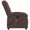 Electric Massage Chair Dark Brown Fabric