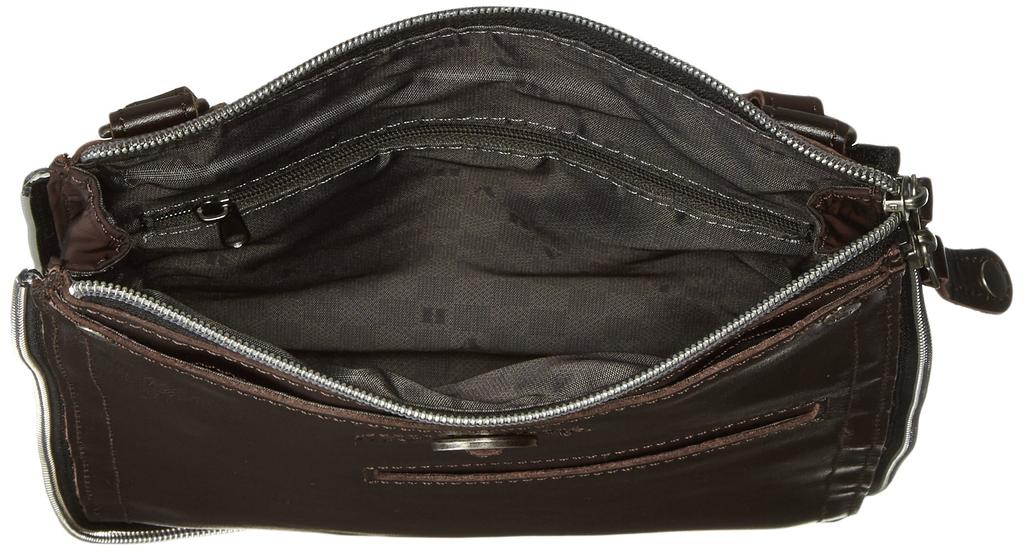 Doubles YHB1691 Dark Brown Shoulder Bag Town (For Use)