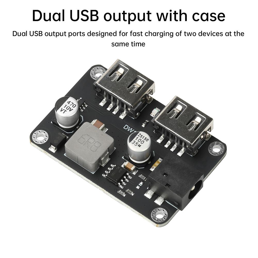 DC6-30V Dual USB Fast Charge Step-down Module 9V 12V2 4V To 5V 5A Car Phone Charging