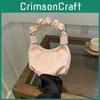 Wrinkled Elegant Cloud Handbag With Zip Opening For Daily Use Fashion Women