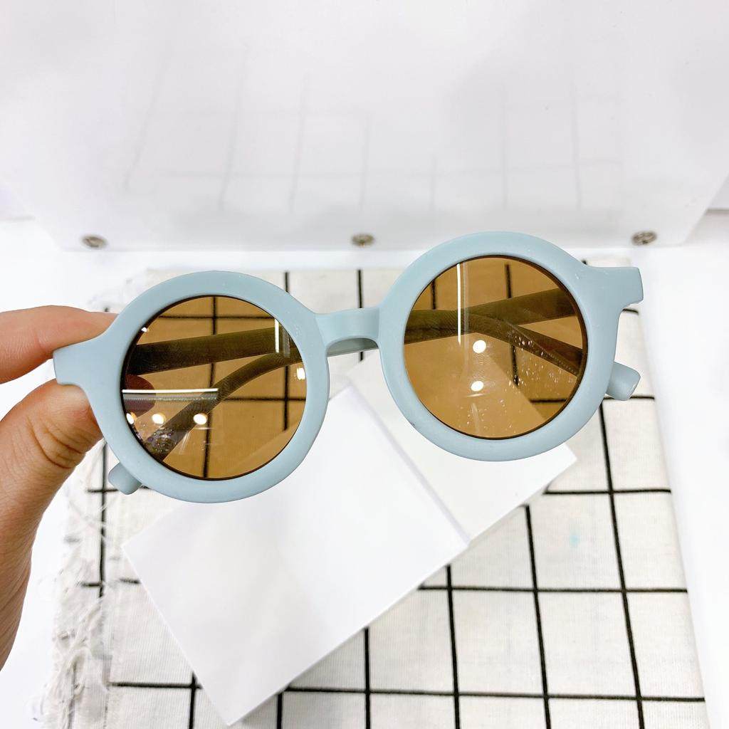 Sunglasses Retro Resin And PC Materials UV  Thick Frame Round For Kids