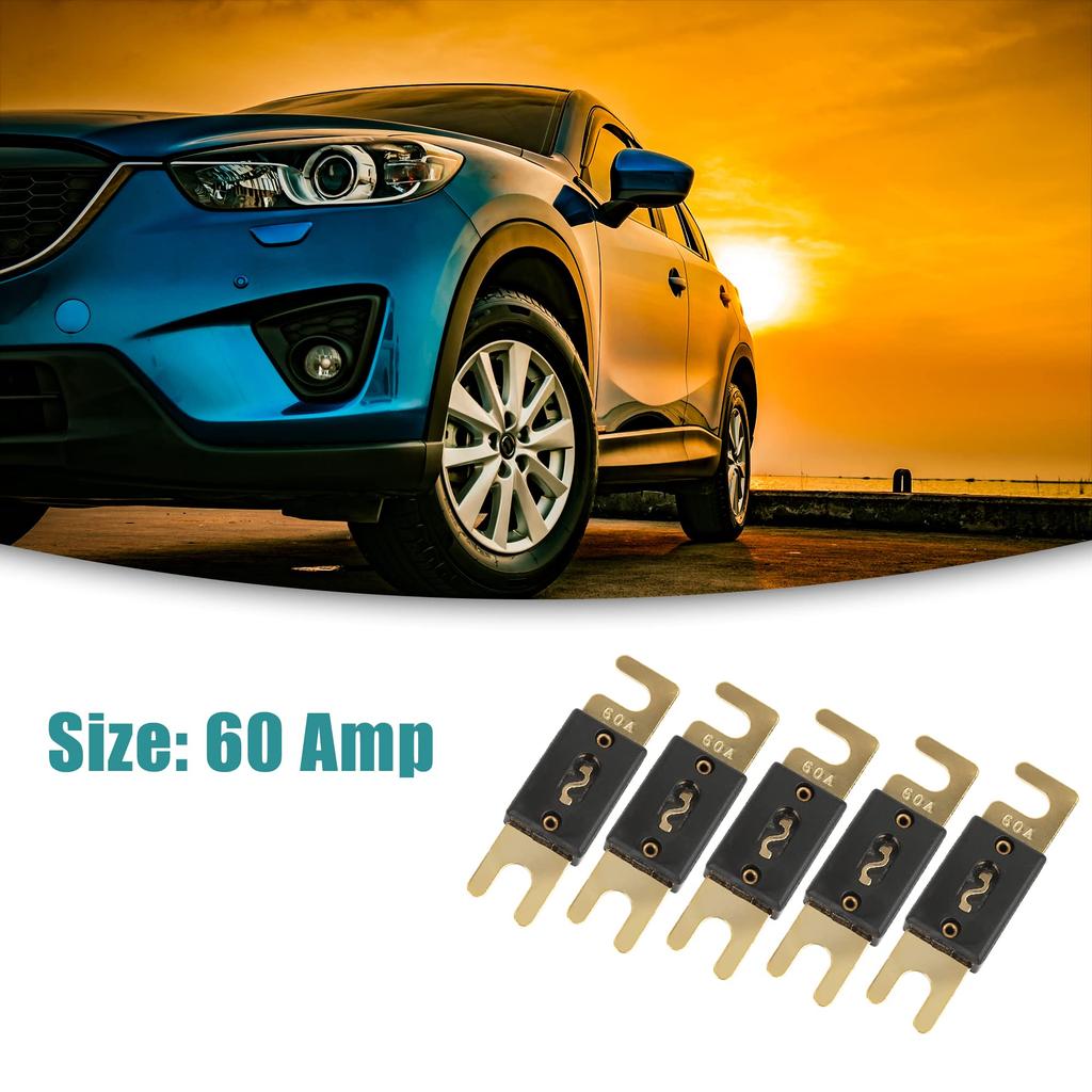 ACROPIX ANL Fuse Audio Amplifier Car Vehicle Truck Motorcycle Boat Auto 60A Black 5pcs