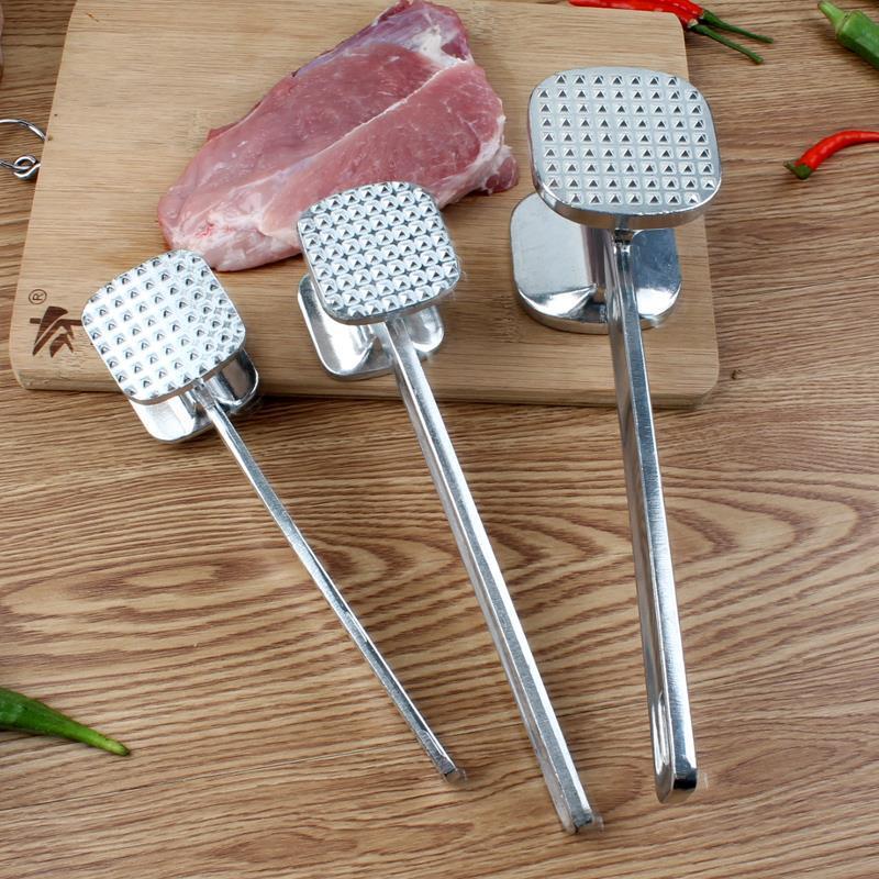 Double-Sided Meat Tenderizer Hammer - Aluminum/Zinc Alloy, Stainless Steel