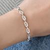 925 Silver Genuine Sterling Silver Chandelier H-Buckle Chain Bold Chain Silver Bracelet (Choose 1 of 2)