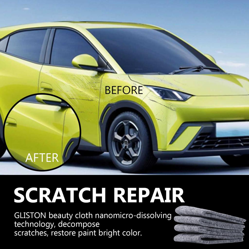 4Pcs Nanometre Sparkle Cloth for Car Scratches, Car Body Paint Polishing Cloth Scratch Repair Tool Scratch Removal