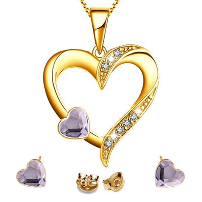 Gold Jewelry Set: Earrings, Necklace - The Perfect Accessory To Any Outfit - 925 Silver
