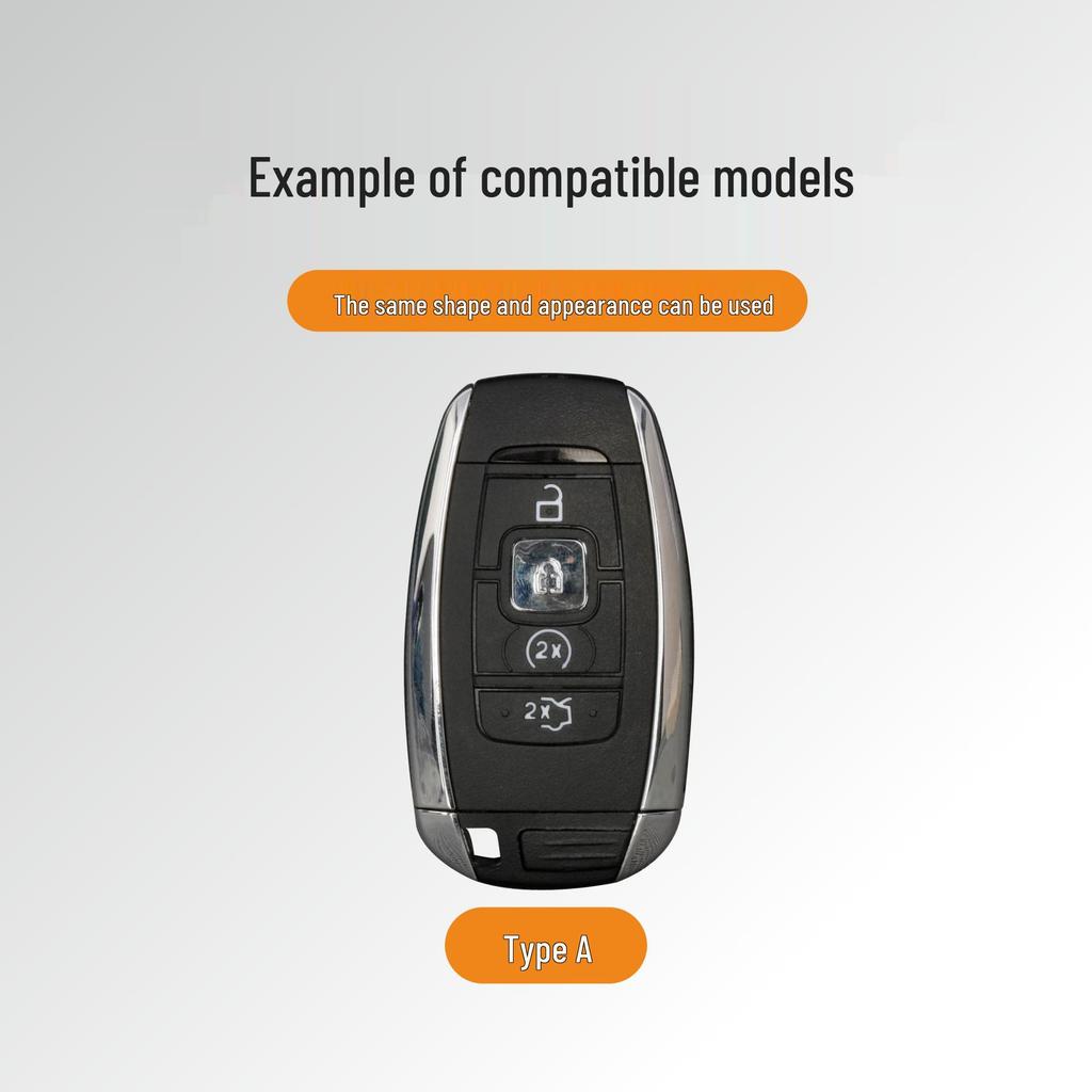 Genuine Leather Alloy Car Key Case for Voyager, Adventurer, Aviator Models