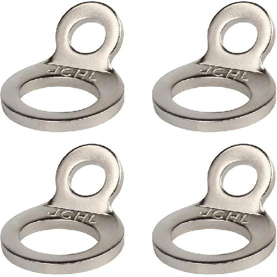 Stainless Steel Tie-Down Anchors Hooks Multi-Purpose Dirt Bike Tie Down Strap Rings For Motorcycle Dirtbike ATV Trailer Truck Rosa-Gold (10-Pack) 4-Pack