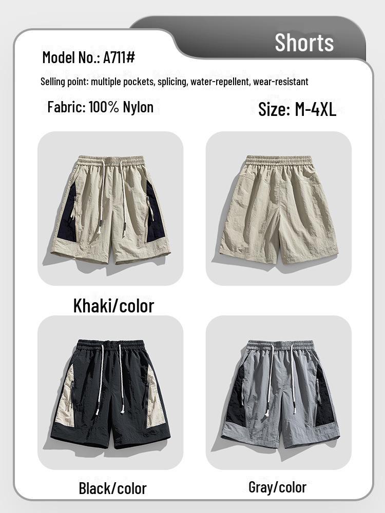 2024 Boys' Summer Waterproof Casual Five-Point Shorts - Lightweight and Loose Fit Sportswear
