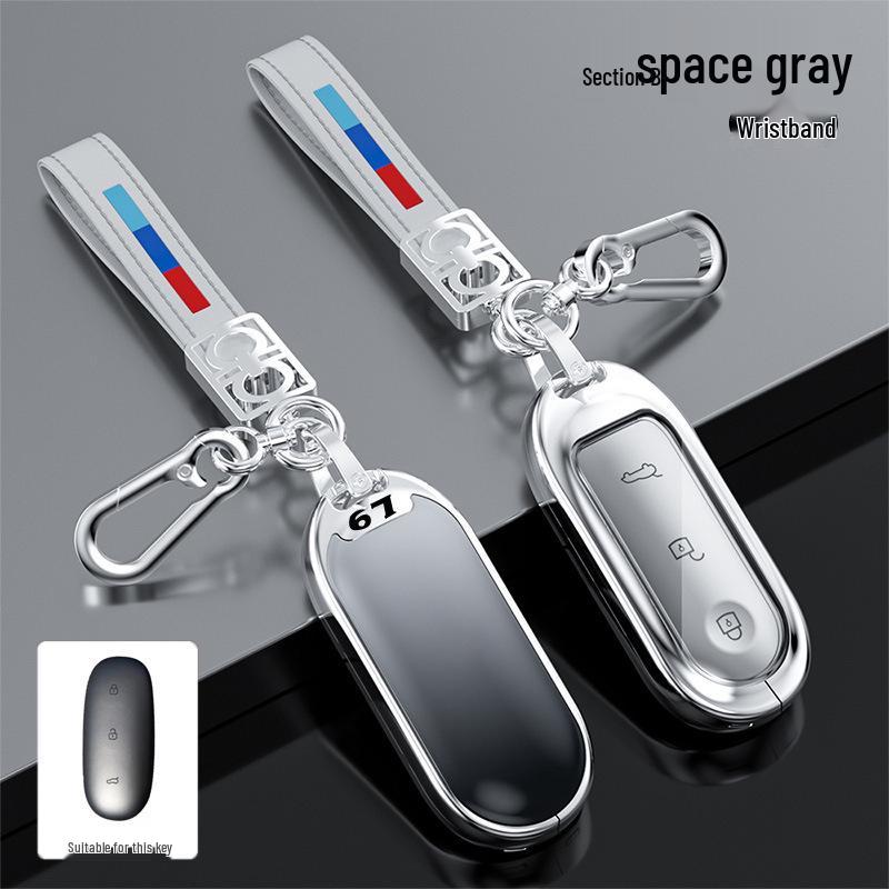 Compatible with Ideal L9 Key Case: 2022 Full Coverage Metal Remote Control Protective Shell for Men and Women