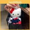 Navy Hellokitty Black Leather Bag Pendant Cute Kt Cat Keychain Decoration