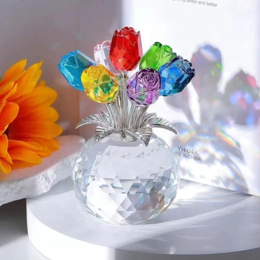 Eternal Bloom Crystal Rose Bouquet Simulated Flowers Eternal Rose Decoration  Anniversary