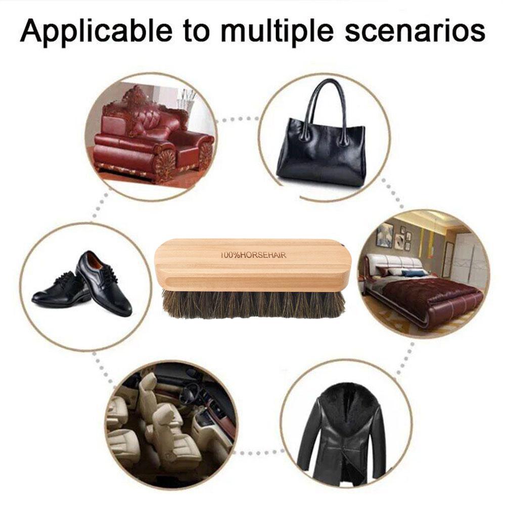 Premium Horsehair Wooden Handle Car Wash Brush for Detailing Polishing Buffing and Cleaning Dashboard Roof Dropshipping