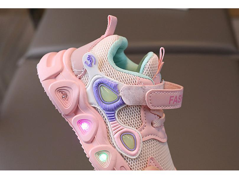 Mesh Light-Up Kids' Shoes for Spring & Autumn - Soft Sole, Casual Sports Sneakers for Boys & Girls Toddlers