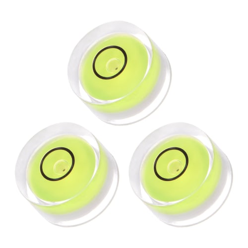 Kozelo 3-Pack Small Round Bubble Levels, 15mm Diameter, 8mm Thick, Mini Round RV Leveling Tool for Travel Trailer Turntable Camera, Lime
