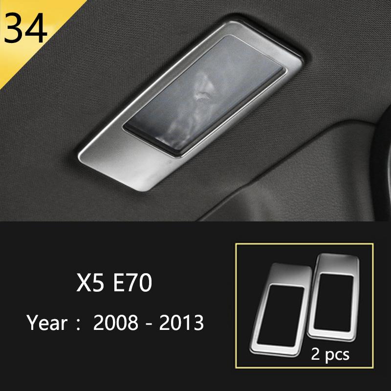 Chrome Car Styling Interior Button Panel Decoration Cover Trim Sticker Frame For BMW X5 X6 E70 E71 2008-2013 Auto Accessories
