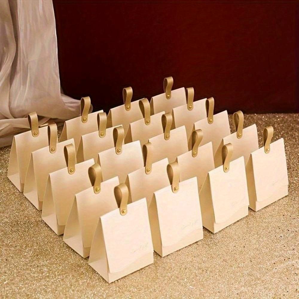 1Pcs Creative Handheld Gift Box Premium Leather Handheld Candy Chocolate Wedding Gift Box, Packaging Box, Wedding Decoration, Wedding, Gift Box