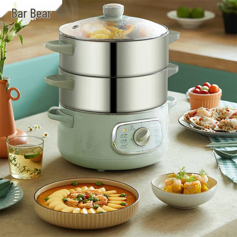 Bear Multifunction Electric Pot with Steamer CN plug (adapter included)