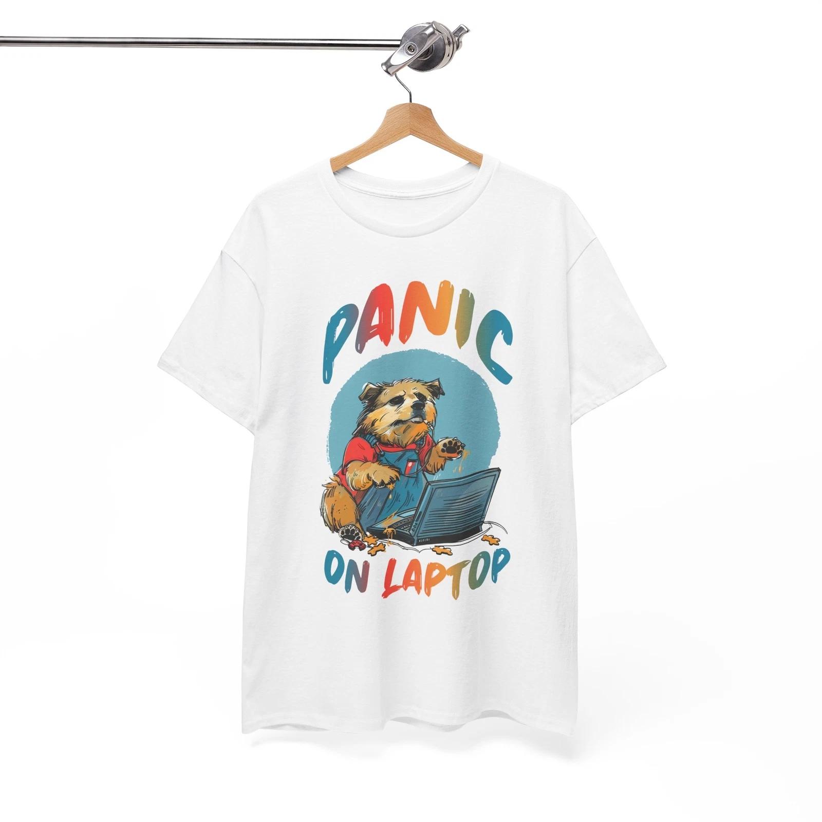 The Ultimate LOL T-Shirt - Hysterical Tee Panic On Laptop Shirt L