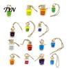Hanging Essential Oil Bottle for Closet Car Aromatherapy, Glass with Volatile Wooden Stopper Diffuser, Portable Interior Accessories Air Freshener