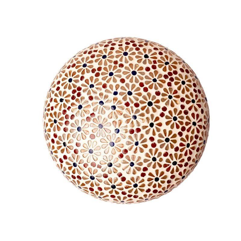 Handcrafted Mosaic Pink Colour Flower Design Glass Ceiling Light