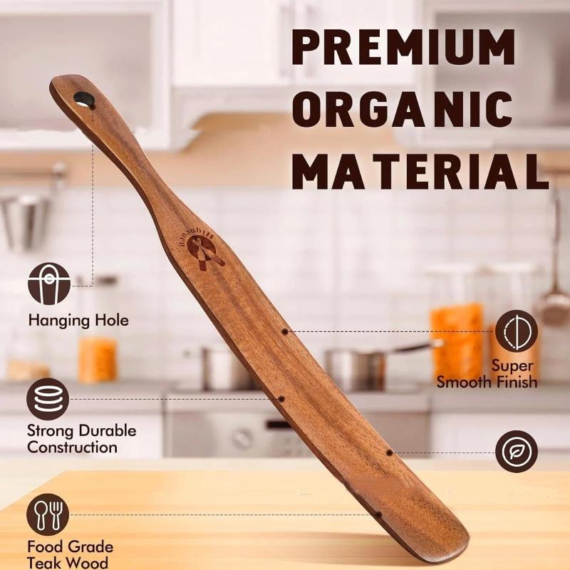 1Pc Wooden Bread Stirring Spatula Sourdough Starter Mixer Jar Scraping Tool Dough Mixing Flat Stirring Stick Kitchen Gadgets