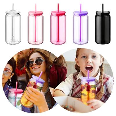 Reusable Water Bottles with Lids Straws Beverage Mugs NEW Mason Jar Cups Wedding Party