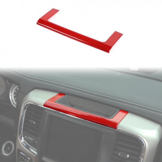 Red Center Console Storage Box Cover Trim Interior Frame For Dodge RAM 2012-2017