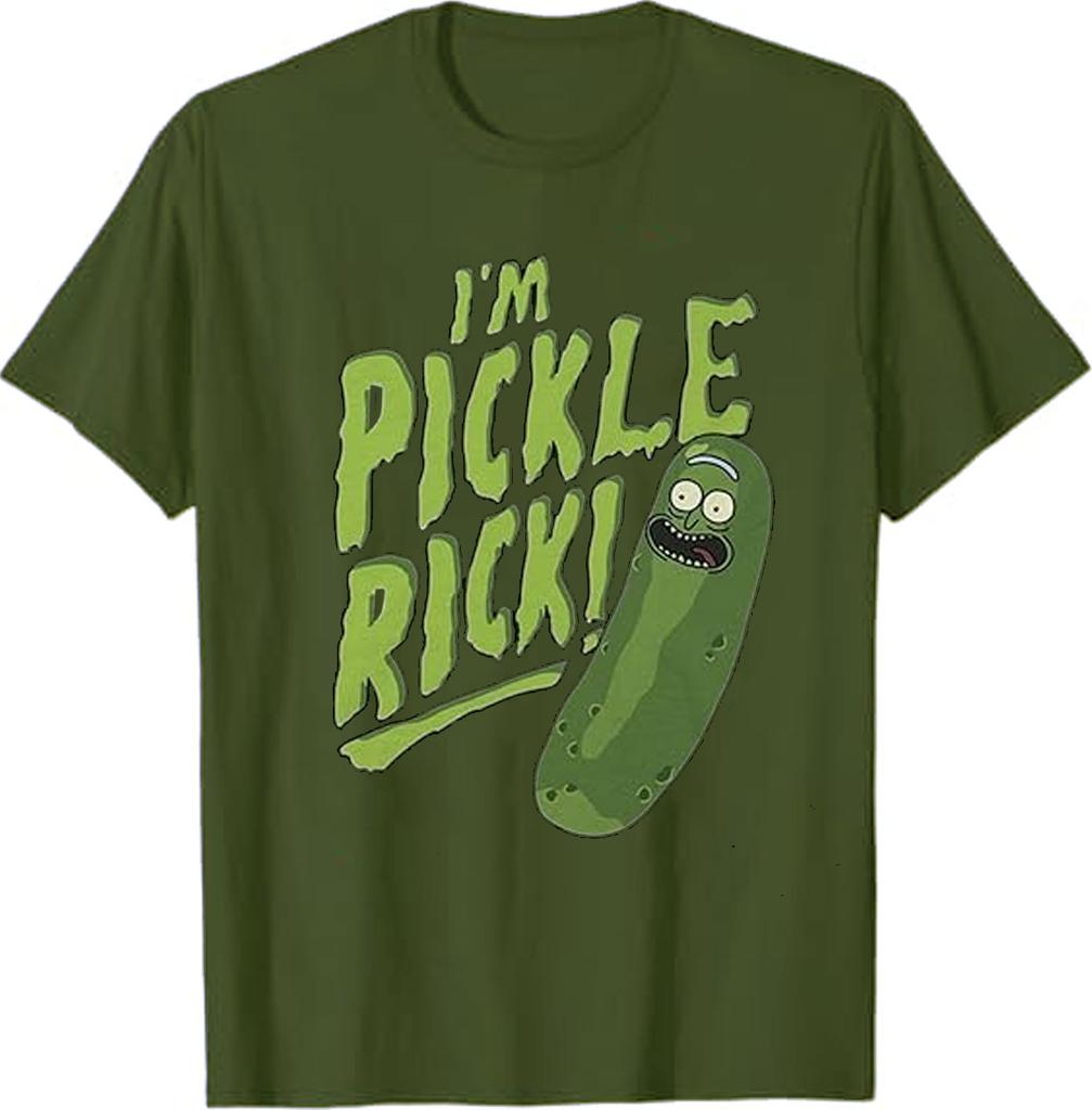 I'm Pickle Rick Mens T Shirt Cool and Funny Morty Design Schwifty Joke Design Streetwear Casual Tee Top Funny Tshits Cotton Tees