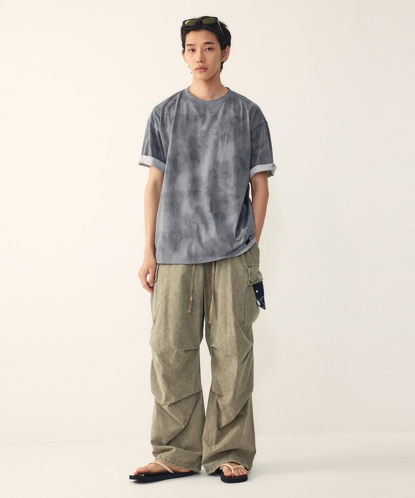 STUDIO TOMBOY [Men] Tie-Dye Print Short Sleeve T-Shirt_Dark Gray 91M6222351