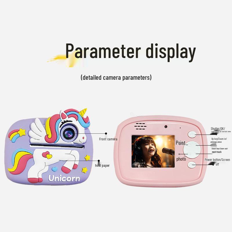 D1 Polaroid Kids Mini Cameră Duală: Imprimare de înaltă definiție și jucărie digitală