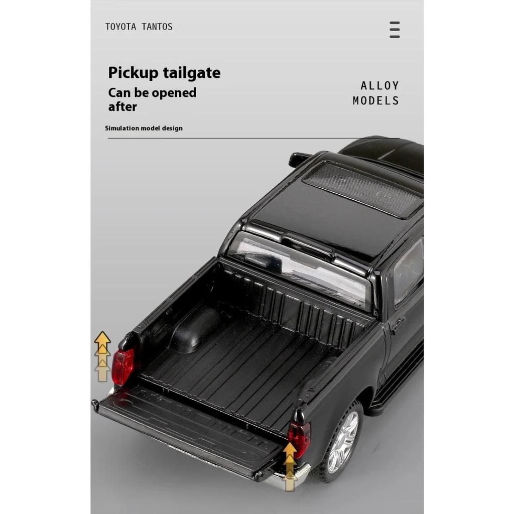 1/32 Scale Toyota Tundra Off Road SUV Pickup Truck Alloy Metal Diecast Car Model Sound & Light Adult Collectible Gifts Mini GT Present